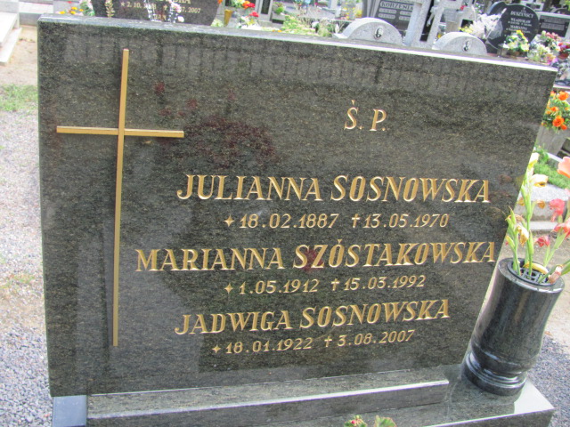 Jadwiga Sosnowska 1922 Susz - Grobonet - Wyszukiwarka osób pochowanych