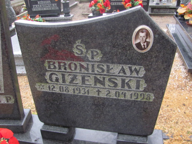 Bronisław Giżeński 1931 Susz - Grobonet - Wyszukiwarka osób pochowanych