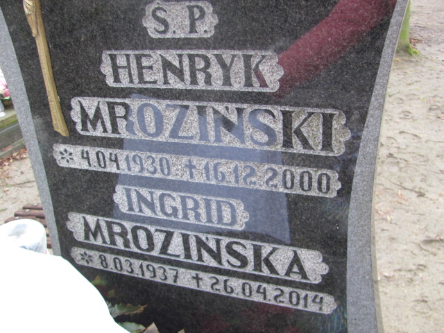 Henryk Mroziński 1930 Susz - Grobonet - Wyszukiwarka osób pochowanych